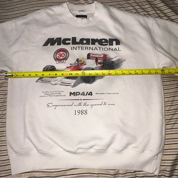 Abercrombie & Fitch MCLAREN Formula 1 Team Sweatshirt Crewneck Oversized Small - Picture 6 of 10